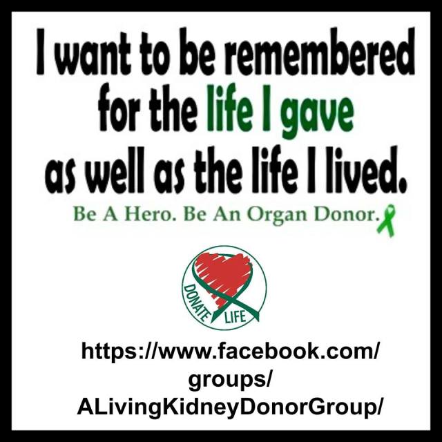 I want to be remembered